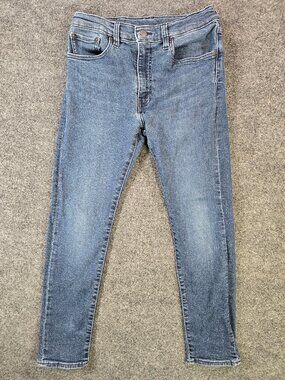 Levis 512 Slim Taper Jeans Womens 33x30 Stretch Blue Denim Med/Light Wash
